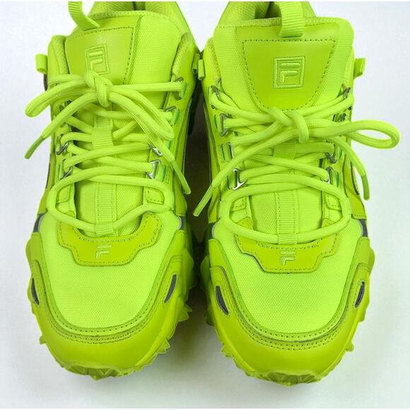 FILA Oakmont Trail Safety Yellow Running Shoes Women 9.5 Chunky Streetwear Boho - Picture 4 of 12